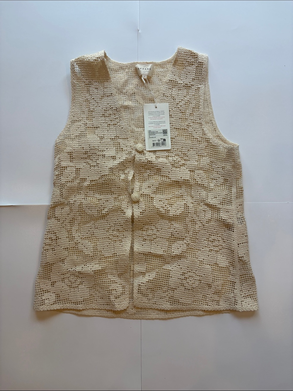 NWT SEZANE LIKA JACKET FLORAL EMBROIDERY WITH BEIGE - Picture 4 of 5